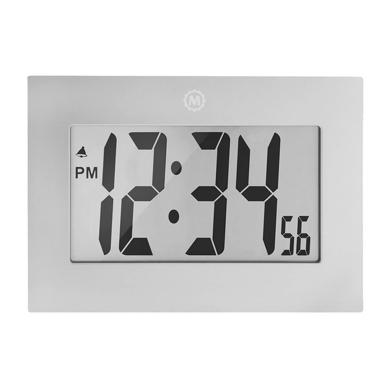MARATHON Large Digital Wall Clock with 8â€ Display, Graphite Gray - Easy to Read - Image 1